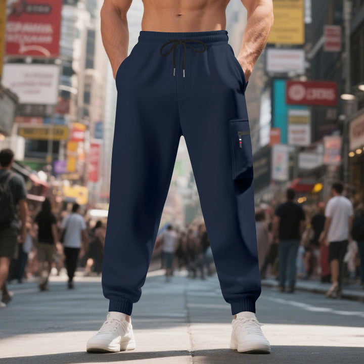 Herren lässige Cargo-Jogginghose mit praktischen Seitentaschen und elastischem Bund Echoarchiv