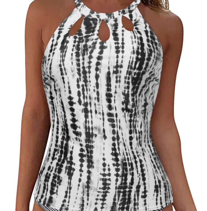 Damen Sportliches Tankini-Oberteil mit modischem Rundhalsausschnitt und Cut-Outs Echo Archiv