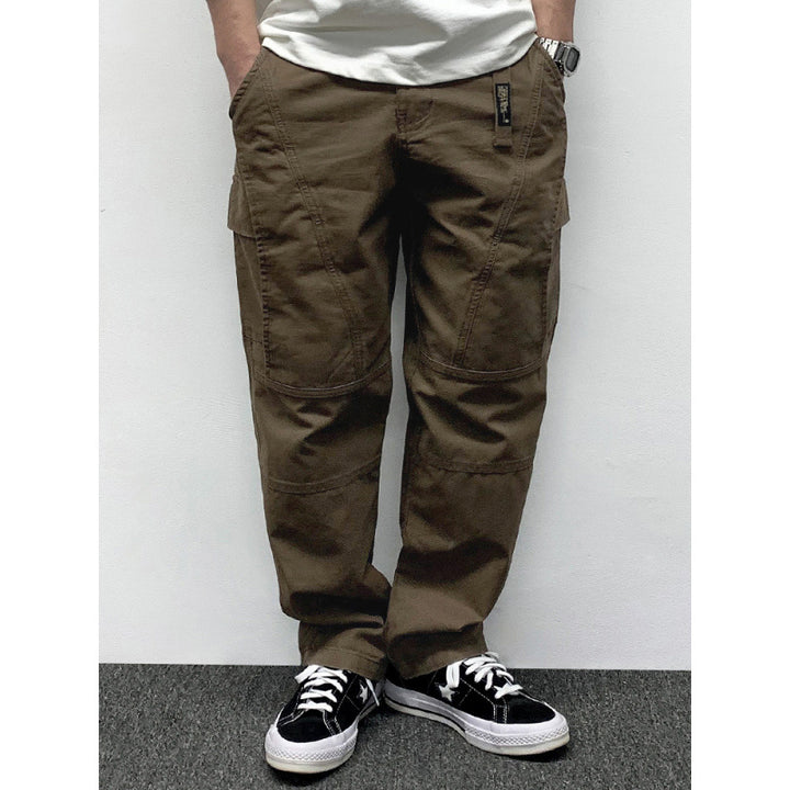 Herren Lässige Baggy-Cargo-Hose mit Knieabnähern, Multitaschen und Workwear-Details Echoarchiv