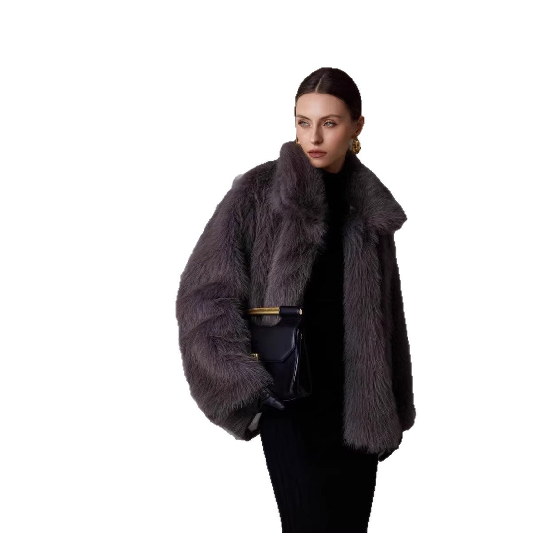 Damen Kurze Boxy‑Kunstpelzjacke mit extraweichem Hochflor und voluminösem Schalkragen Echo Archiv