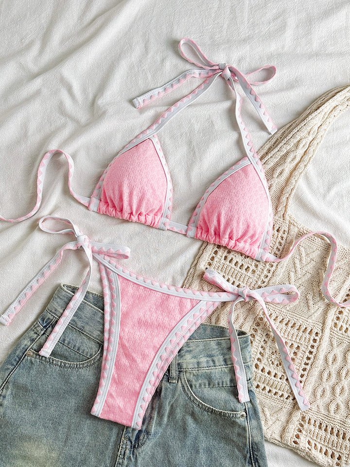 Damen Triangle-Bikini mit verstellbaren Trägern und raffinierter Spitzenoptik Echo Archiv