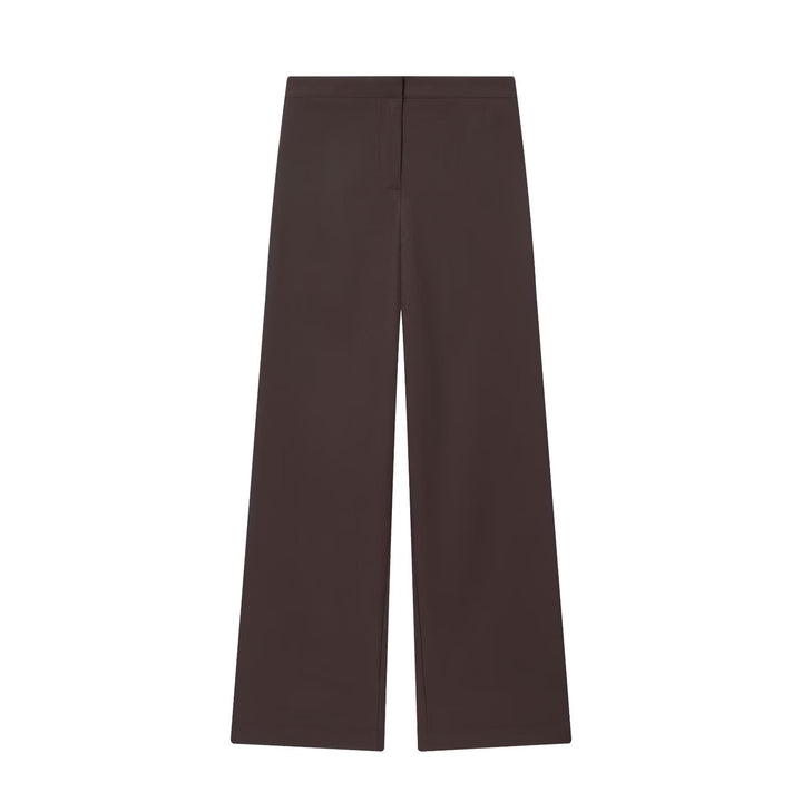 Damen nan elegante High‑Waist Weitbein-Anzughose mit flachem Bund und verdeckter Naht Echo Archiv