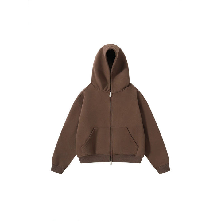 Unisex Oversize Kapuzenjacke mit durchgehendem Reißverschluss und Kängurutaschen aus Baumwoll-Fleece Echo Archiv