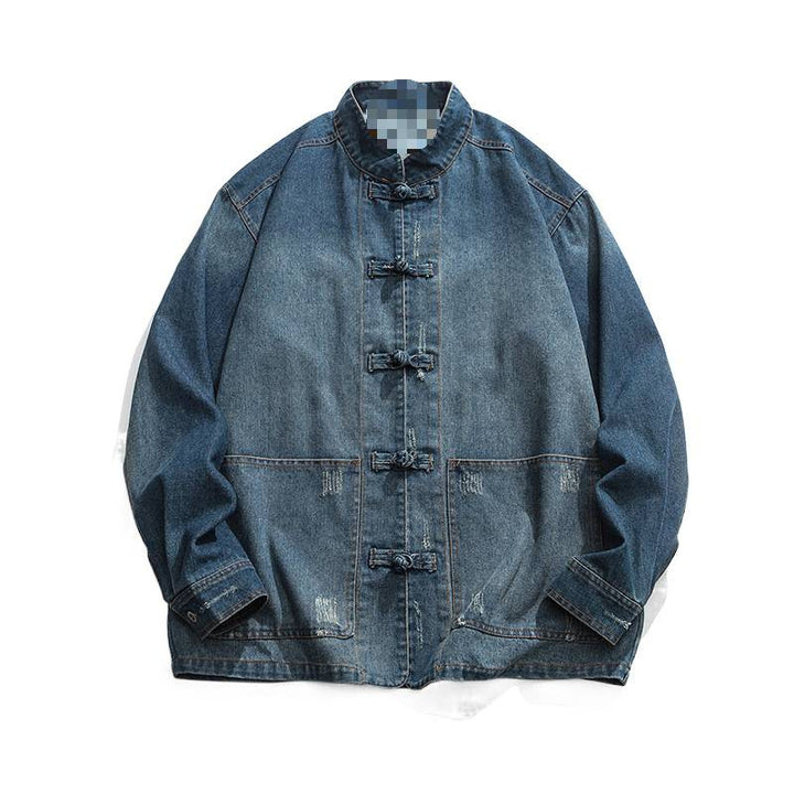 Herren Denim Arbeitsjacke mit Stehkragen Echo Archiv