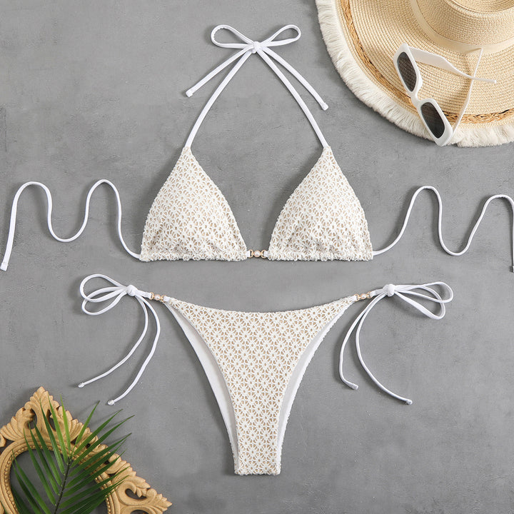 Damen Triangel-Bikini-Set mit verspielten Rüschendetails Echo Archiv