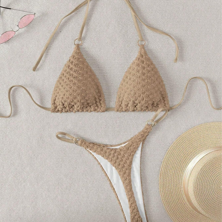 Damen Triangel-Bikini mit raffiniertem Texturenmix Echo Archiv