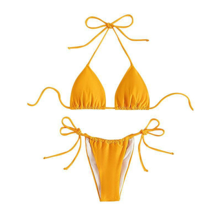 Damen Triangel-Bikini mit verstellbaren Bindebändern und nahtlosem Design Echo Archiv