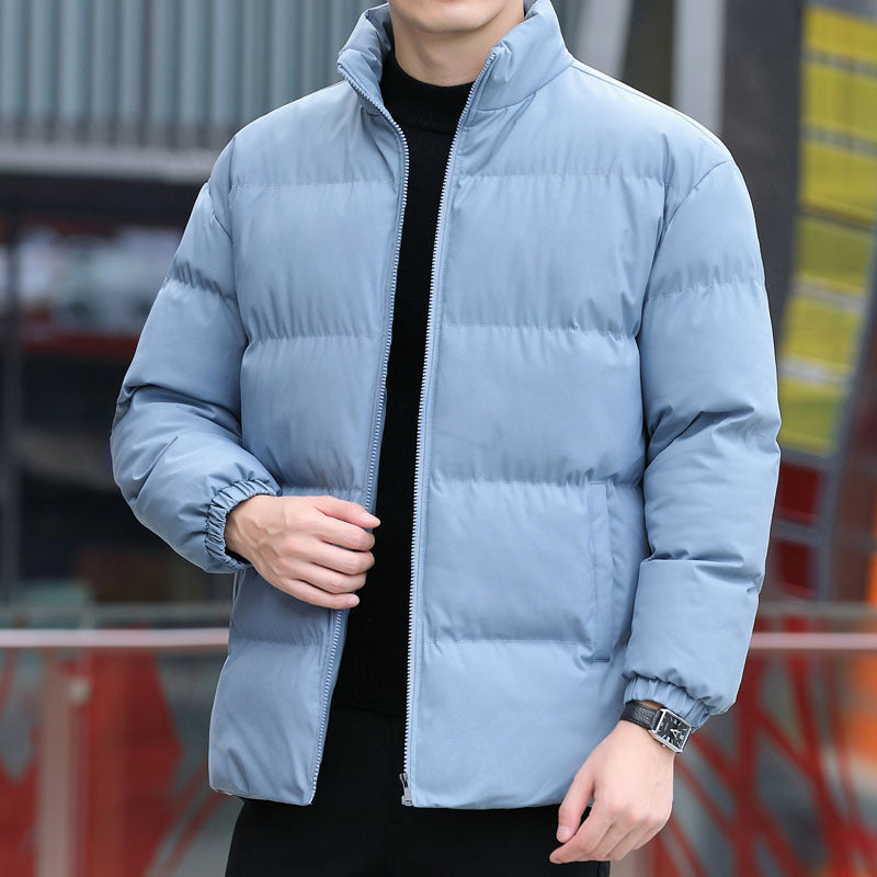 Herren Kurz geschnittene gesteppte Thermojacke mit Stehkragen, Zwei‑Wege Reißverschluss und elastischen Bündchen Echo Archiv