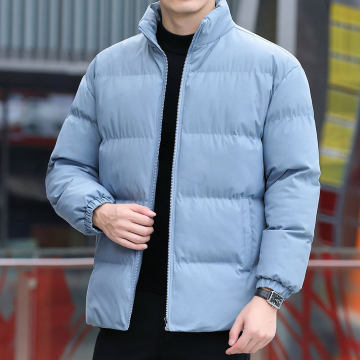 Herren Kurz geschnittene gesteppte Thermojacke mit Stehkragen, Zwei‑Wege Reißverschluss und elastischen Bündchen Echo Archiv
