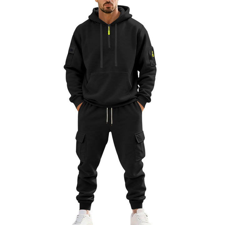 Herren komfortables Hoodie- und Cargo-Set Echoarchiv