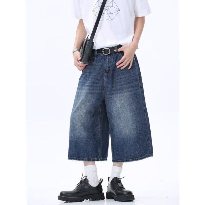 Herren Weite Jeansshorts im lässigen Stil mit hochwertiger Denim-Qualität Echoarchiv