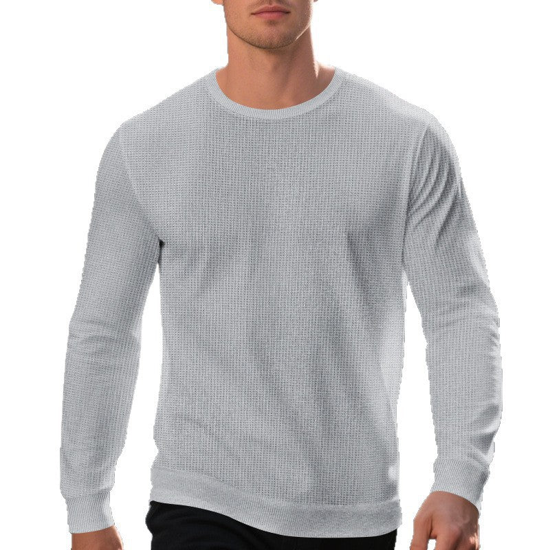 Herren lässiger Rundhalspullover mit strukturiertem Design Echoarchiv