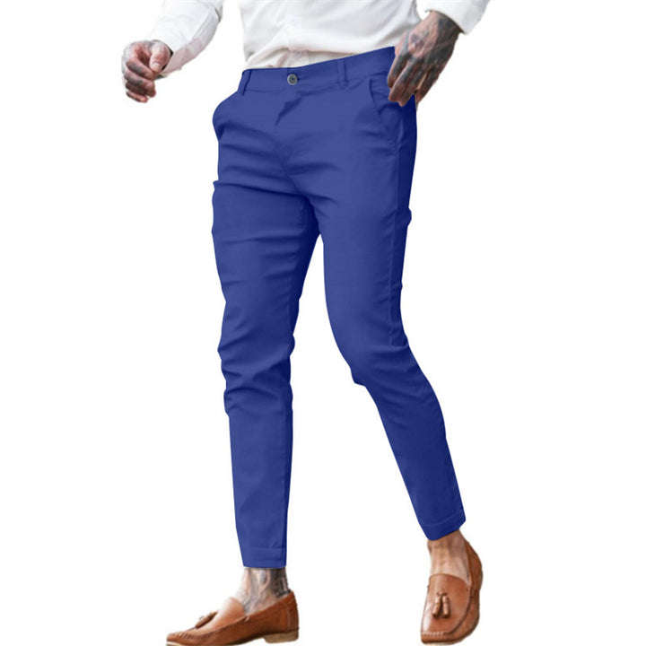 Herren elegante Slim-Fit Businesshose mit elastischem Bund und praktischen Taschen Echoarchiv