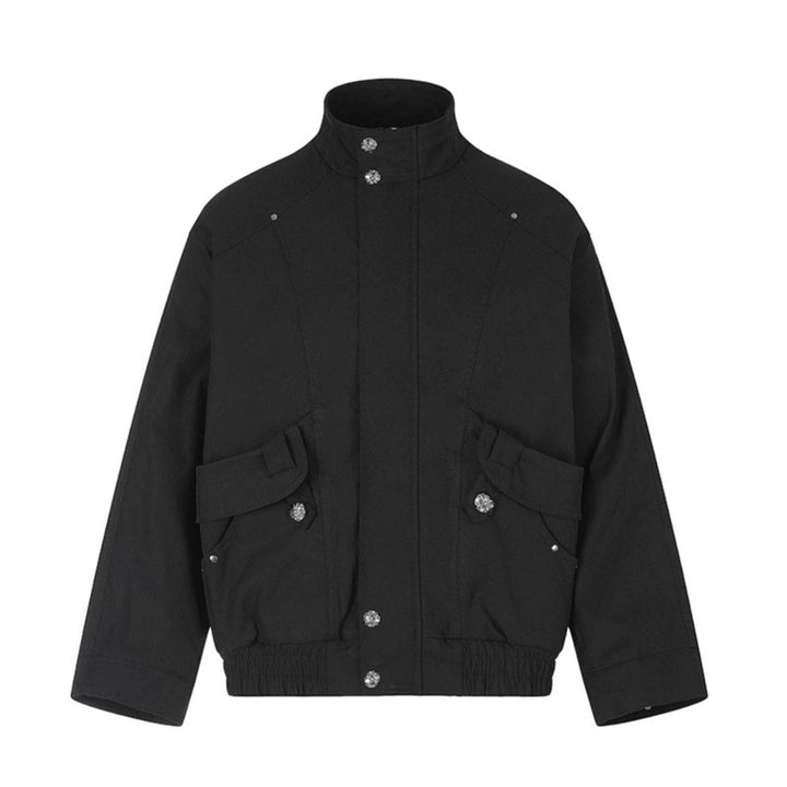 Damen Leichte Oversize-Fieldjacke mit Stehkragen, Druckknopfleiste und aufgesetzten Klappentaschen Echoarchiv