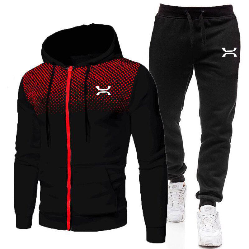 Herren Sportanzug mit Reißverschluss-Hoodie und Jogginghose – Marzano