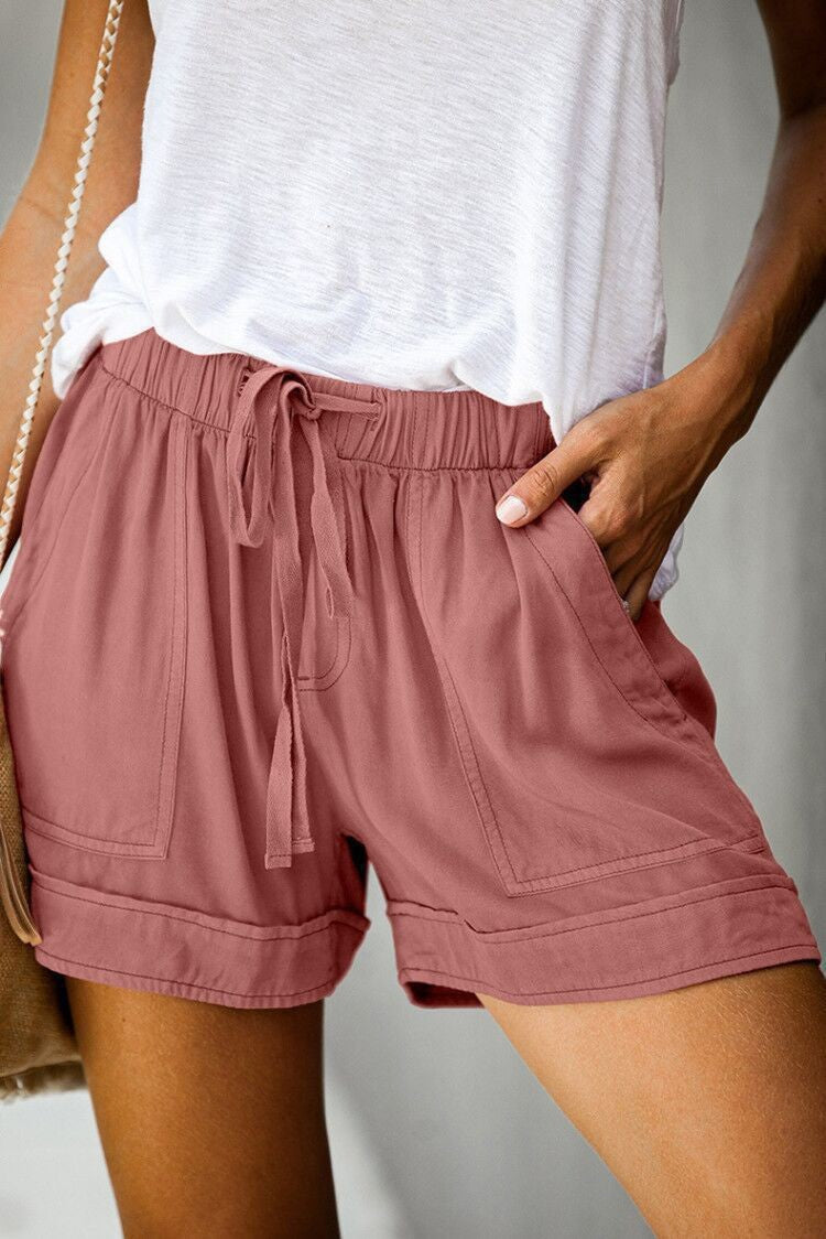 Damen Bequeme Sommer-Shorts mit elastischem Bund und praktischen Taschen Echo Archiv