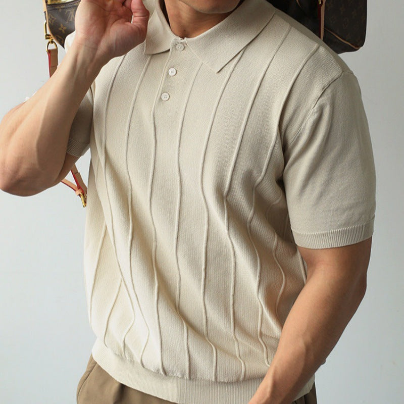 Herren Kurzarm Poloshirt mit Struktur Echo Archiv