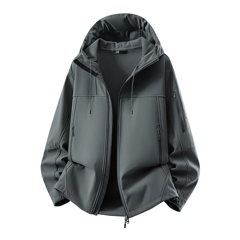 Herren Softshell-Jacke mit Fleecefutter, wasserabweisend und kapuzenverstärkung Echoarchiv