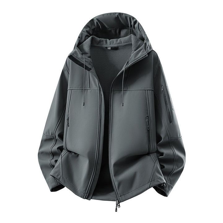 Herren Softshell-Jacke mit Fleecefutter, wasserabweisend und kapuzenverstärkung Echoarchiv