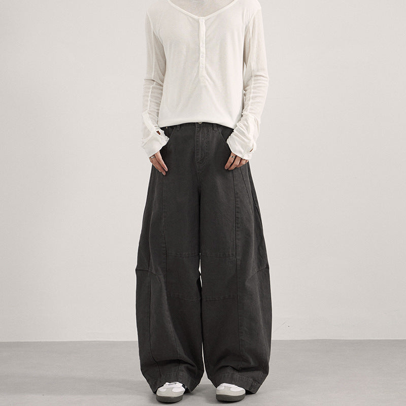 Herren Weite Paneel-Twill Palazzohose im Utility-Look Echo Archiv