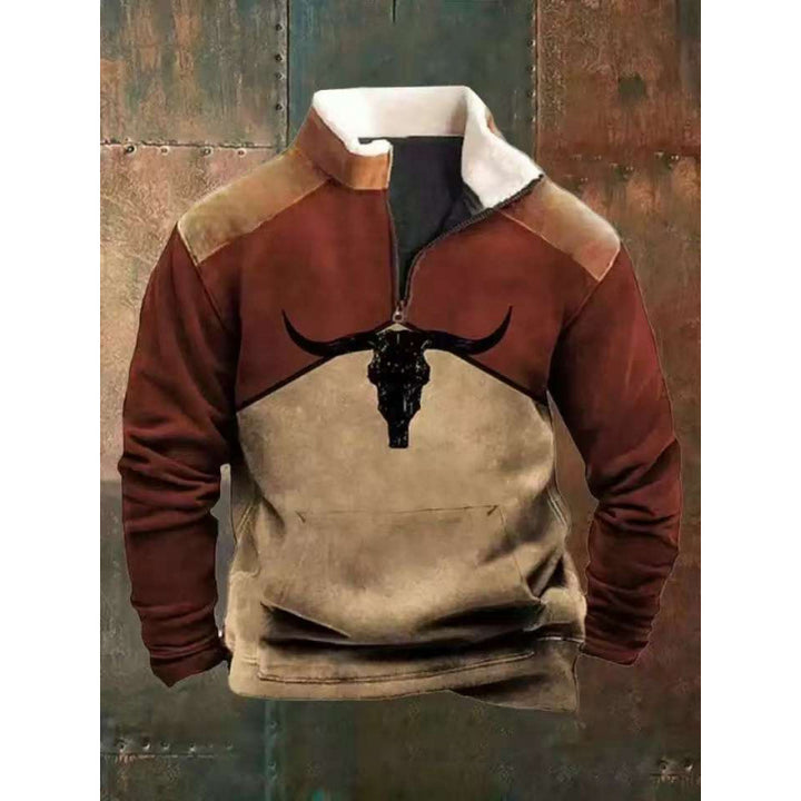 Herren Modischer Hoodie mit Kapuze und maritimem Druck Echoarchiv