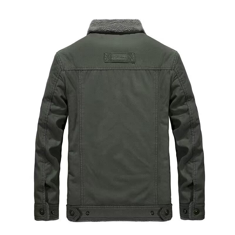 Herren wattierte Sherpa-Canvas Feldjacke mit Teddyfutter und Thermoisolierung Echoarchiv