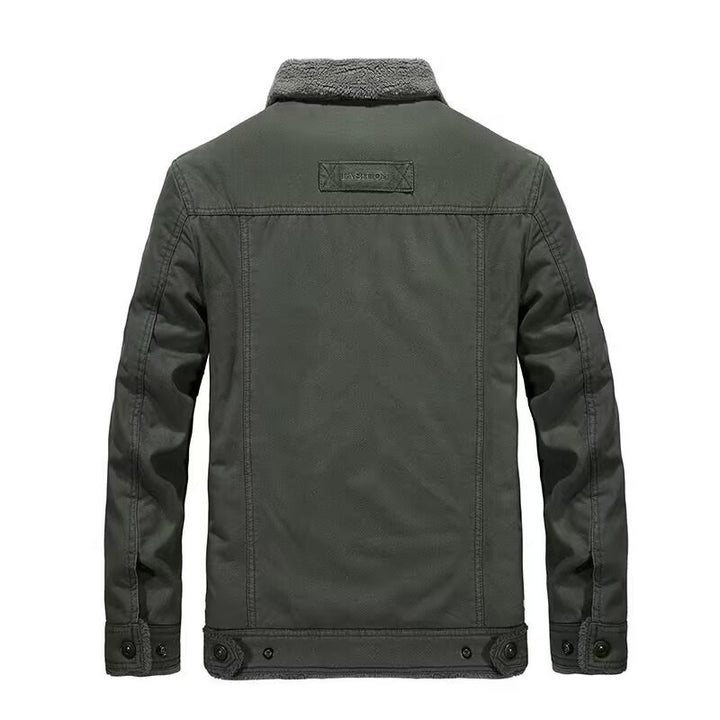 Herren wattierte Sherpa-Canvas Feldjacke mit Teddyfutter und Thermoisolierung Echoarchiv