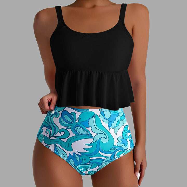 Damen Tankini-Set mit floralen Akzenten und Rüschen Echo Archiv