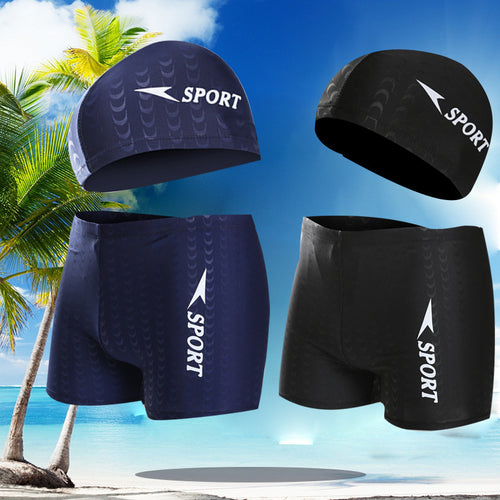 Herren Sportliche Schwimmshorts mit passender Badekappe Echo Archiv
