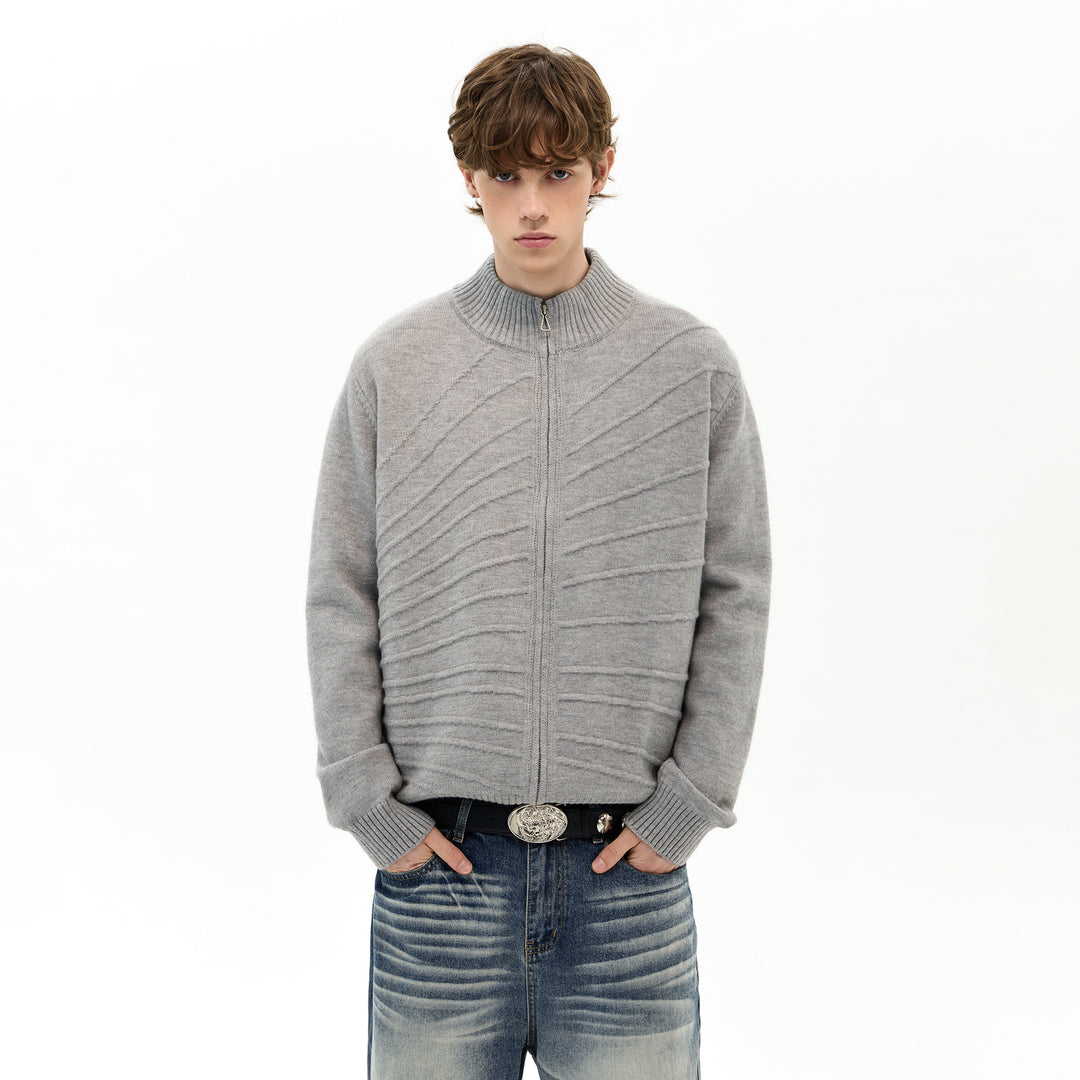 Damen Komfortable Strickjacke mit Knopfleiste Echoarchiv