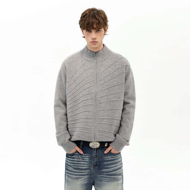 Damen Komfortable Strickjacke mit Knopfleiste Echoarchiv