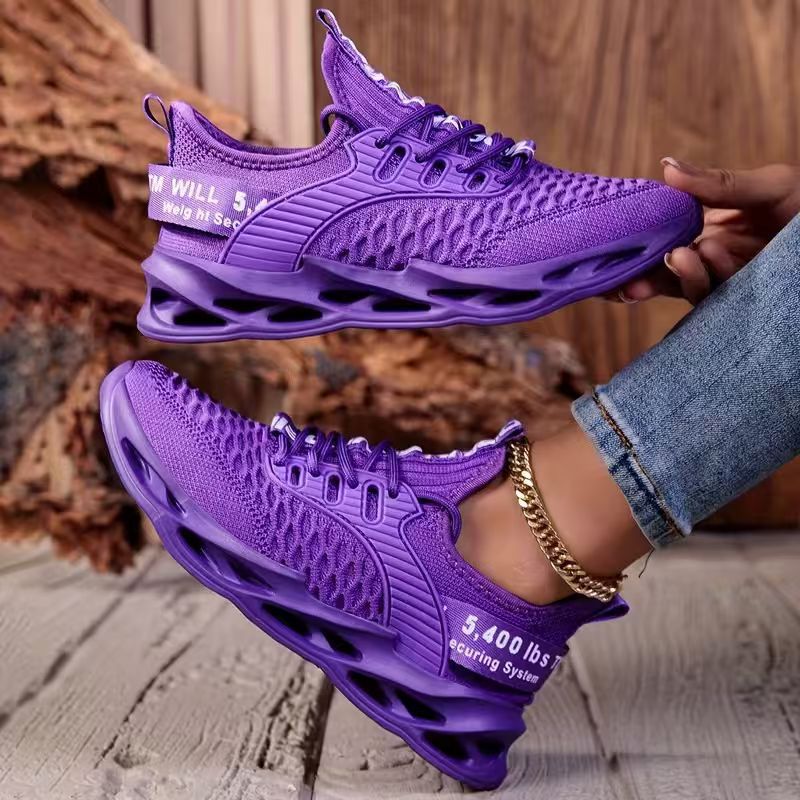 Damen Luftkissen-Sneaker mit transparenter Luftsohle und gestricktem Oberschuh Echoarchiv