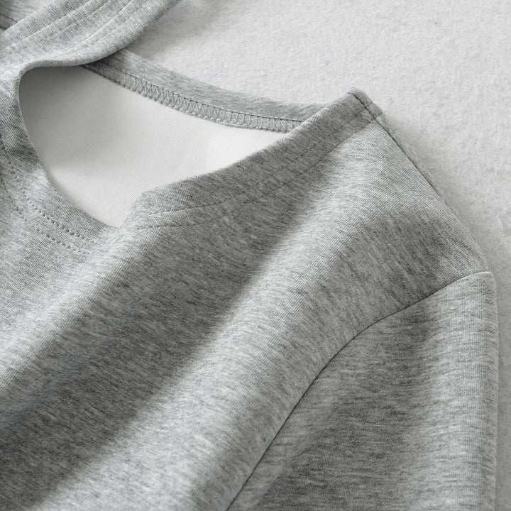 Damen Cropped Sweatshirt mit Neckholder, Cold-Shoulder und Wickeloptik Echoarchiv