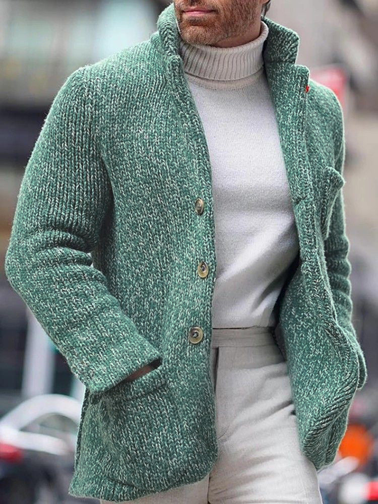 Herren Strickjacke mit eleganter Textur Echoarchiv