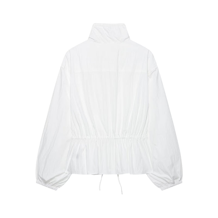 Damen Ultralight Cropped Anorak mit Tunnelzugtaillierung, Ballonärmeln und hohem Stehkragen Echo Archiv
