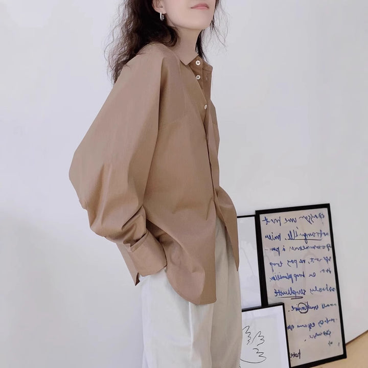 Damen Elegante und lässige Oversized Hemdbluse Echoarchiv