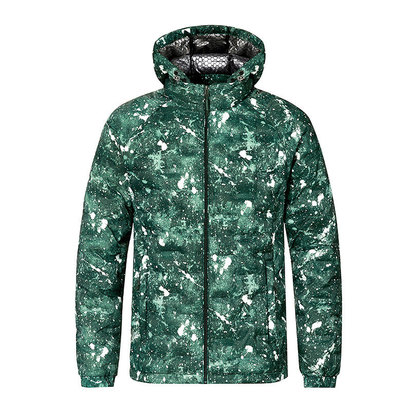 Herren Modische Steppjacke mit Kapuze und innovativem Design Echo Archiv