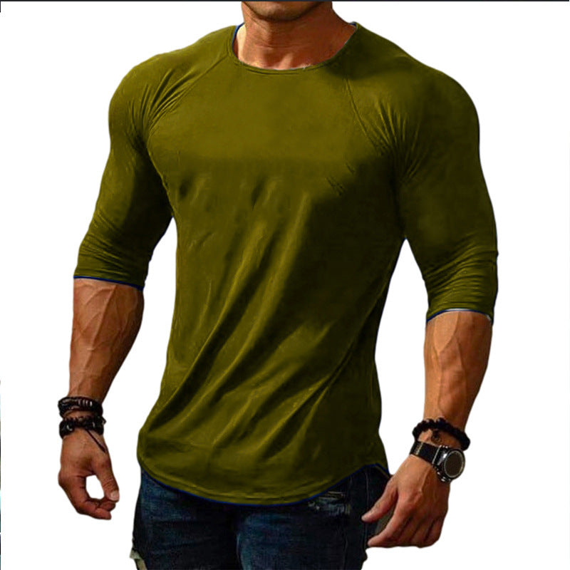 Herren körperbetontes Langarm-T-Shirt mit elastischem Tragekomfort Echoarchiv