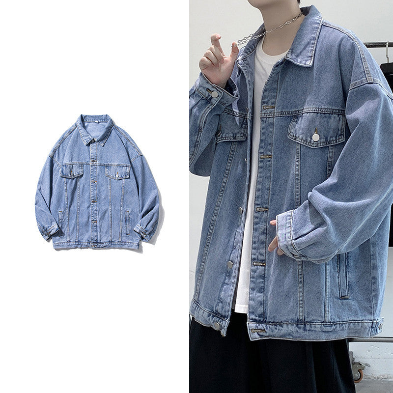 Herren Lässige Denimjacke mit Kapuze Echoarchiv 1788342483