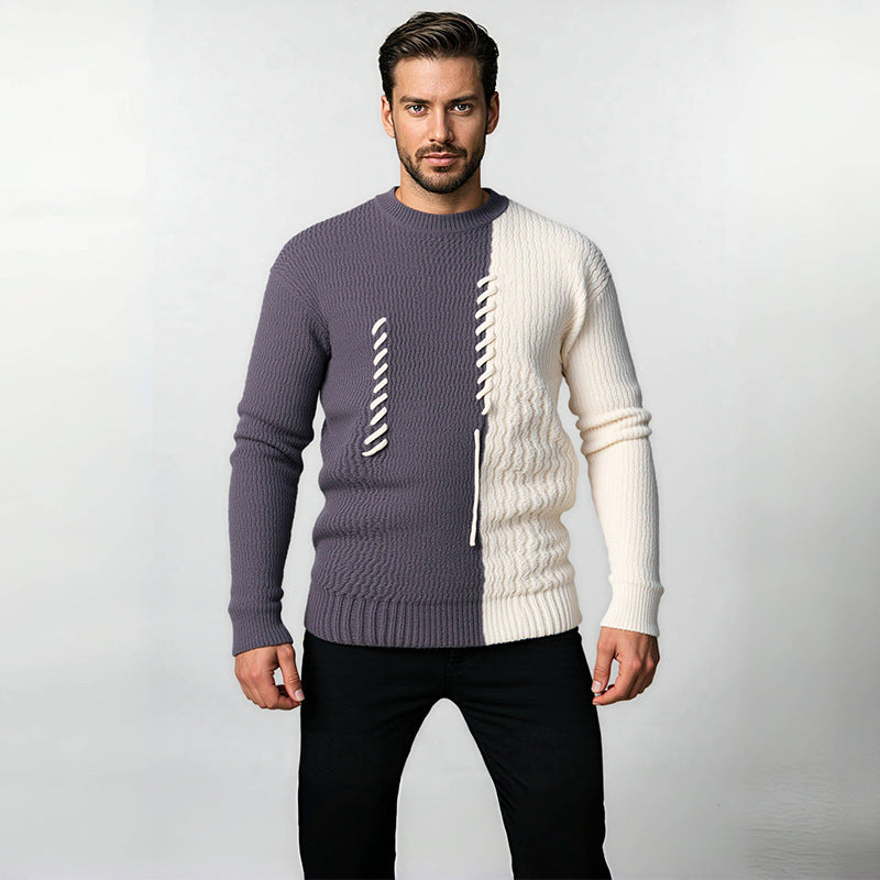 Unisex nan strukturierter Oversize-Strickpullover mit Zopfmuster und dekorativer Steppnaht Echo Archiv