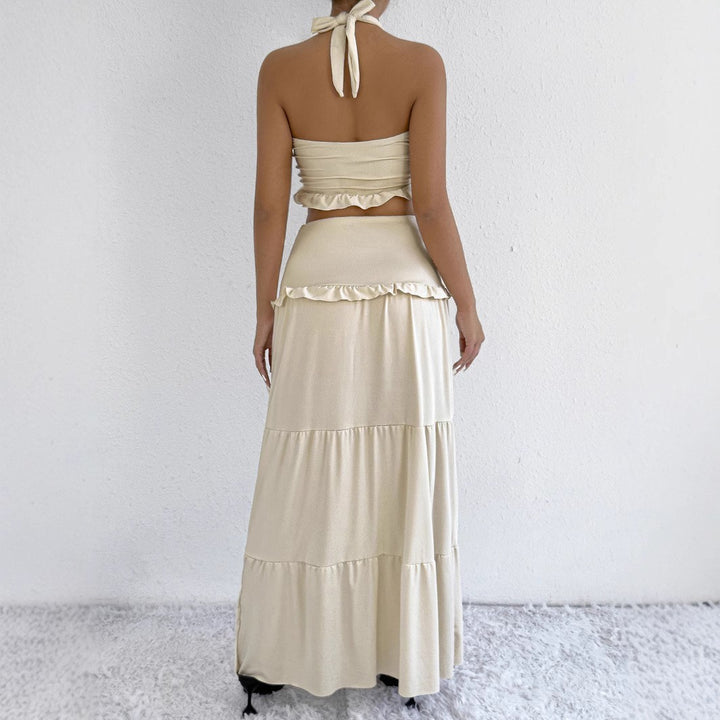 Damen Maxi-Rock mit croptop Design und Rüschendetails Echo Archiv