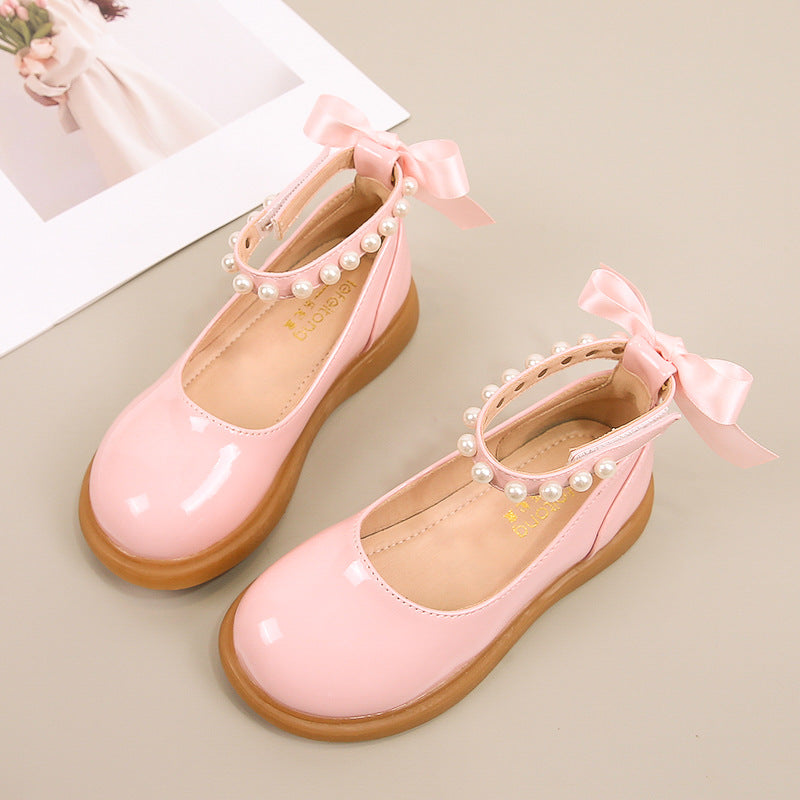 Mädchen Ballerina Schuhe mit Perlen- und Schleifendetail Echo Archiv