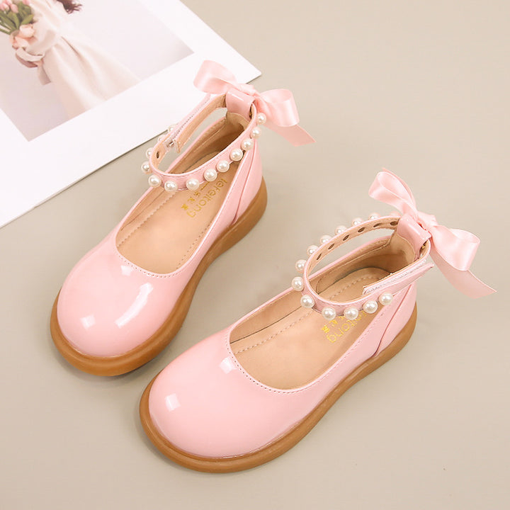 Mädchen Ballerina Schuhe mit Perlen- und Schleifendetail Echo Archiv