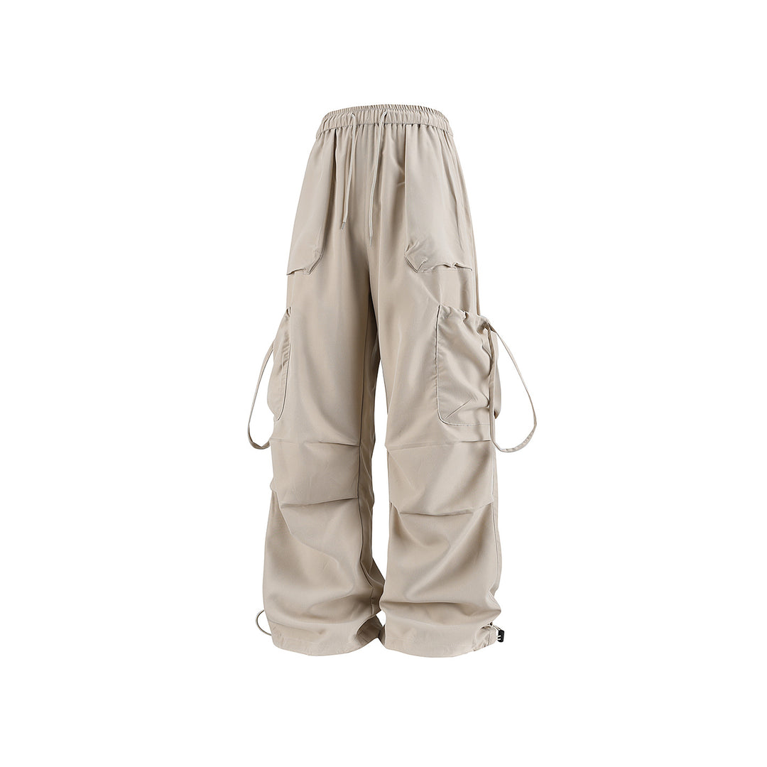 Herren Oversized Cargo‑Bundhose im Baggy‑Utility‑Cut mit Elastikbund, Klapptaschen und verstellbaren Saumabschlüssen Echo Archiv