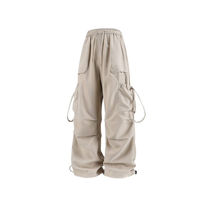 Herren Oversized Cargo‑Bundhose im Baggy‑Utility‑Cut mit Elastikbund, Klapptaschen und verstellbaren Saumabschlüssen Echo Archiv