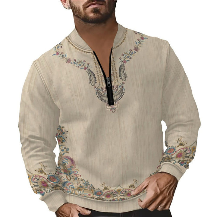 Herren Sweatshirt mit modischem Reißverschluss Echoarchiv