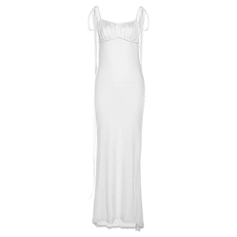 Damen Figurbetontes Maxikleid mit Raffung und Trägerdetails Echo Archiv