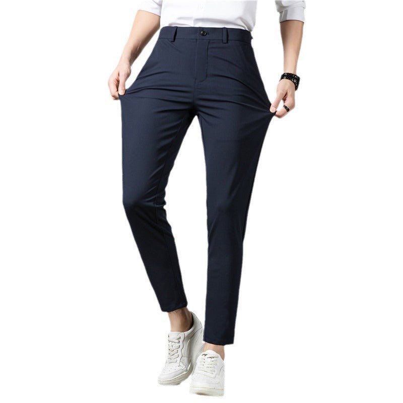 Herren Slim-Fit Stretch-Anzughose mit schmaler Knöchellänge Echoarchiv