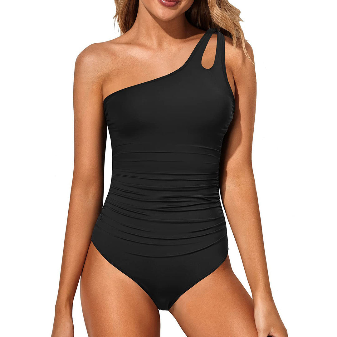 Damen Einseitiger Badeanzug mit modischem Cut-Out Echo Archiv