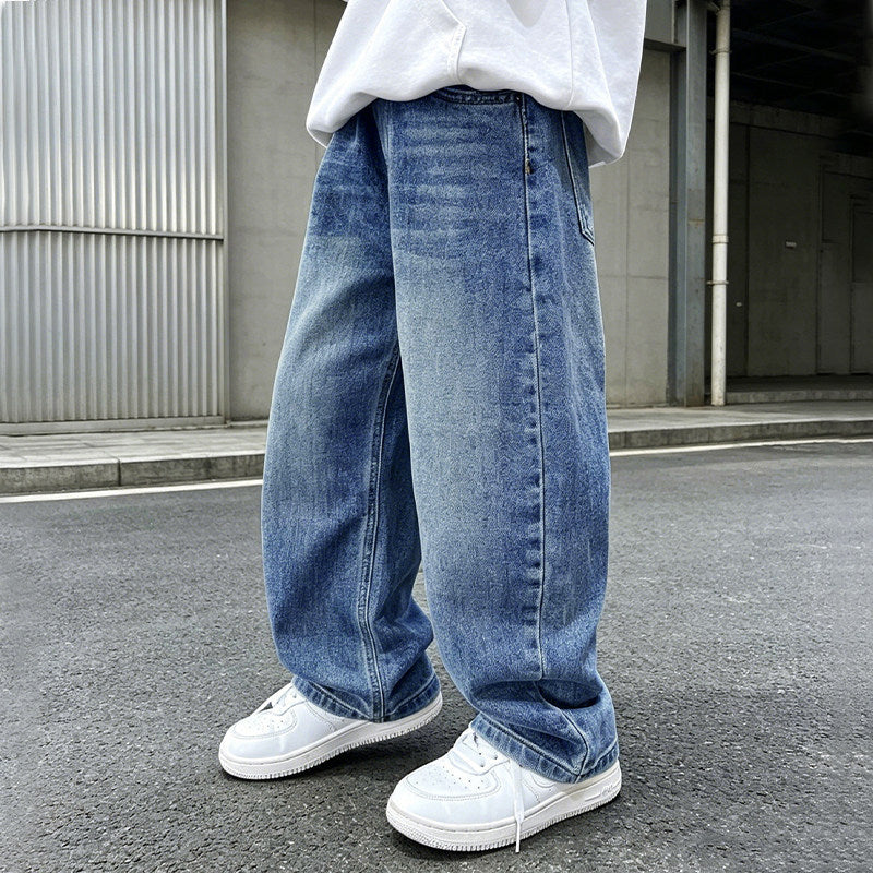 Damen weite Jeanshose mit elastischem Bund und modischem Schnitt Echo Archiv
